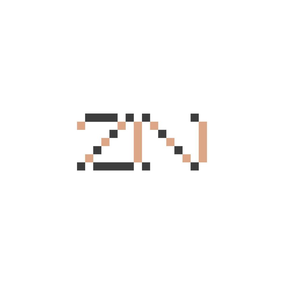 iniciales letras logo zn, Nueva Zelanda, z y norte vector