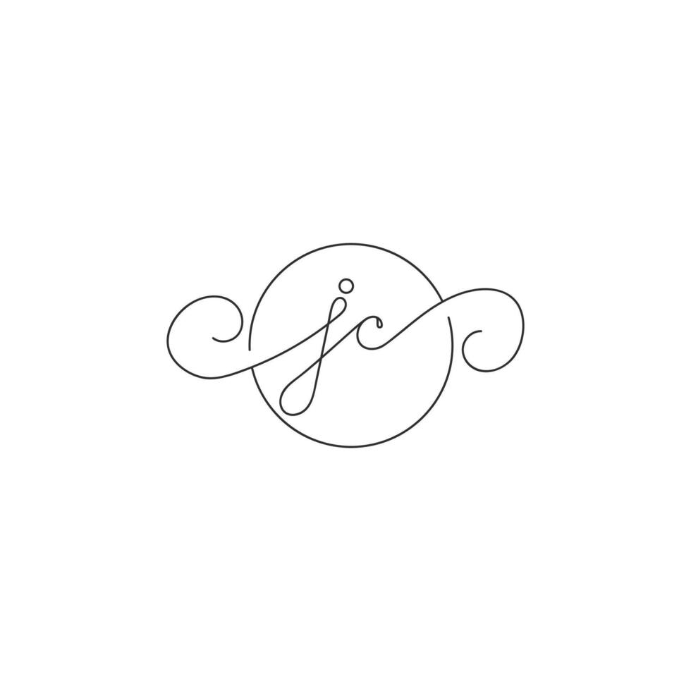 Alphabet letters Initials Monogram logo JC, CJ, J and C vector