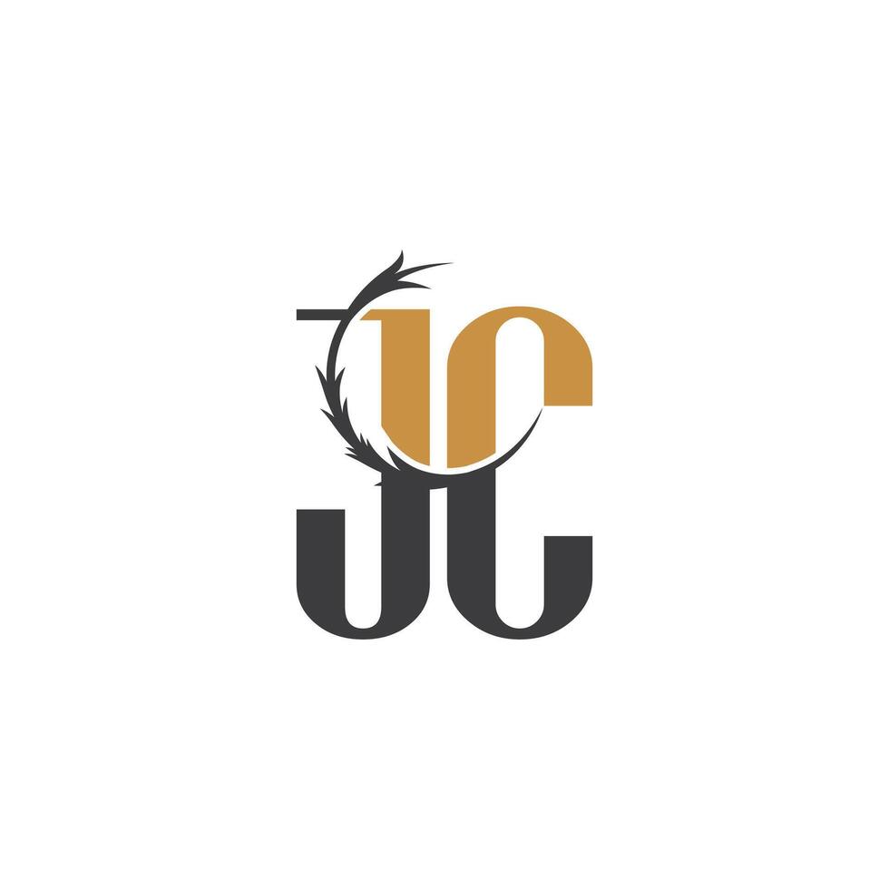Alphabet letters Initials Monogram logo JC, CJ, J and C vector