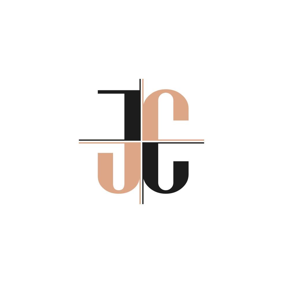 Alphabet letters Initials Monogram logo JC, CJ, J and C vector