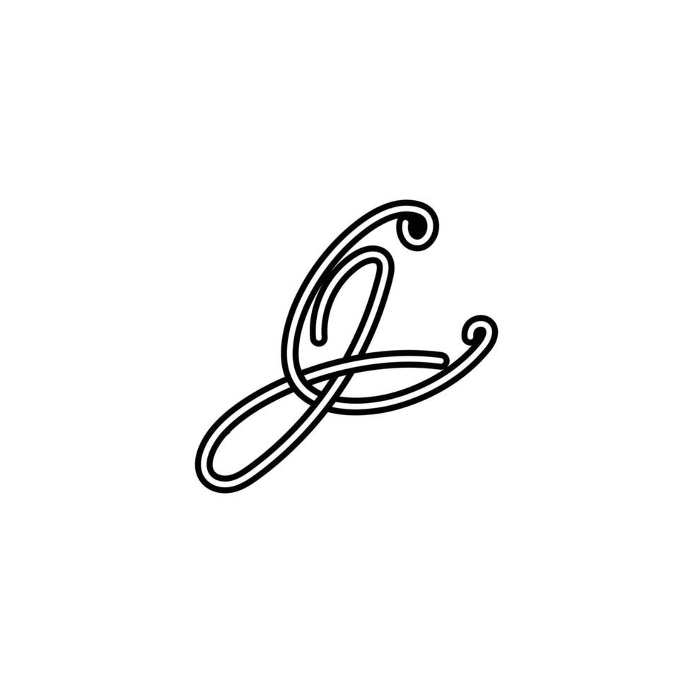 alfabeto letras iniciales monograma logo jc, cj, j y c vector