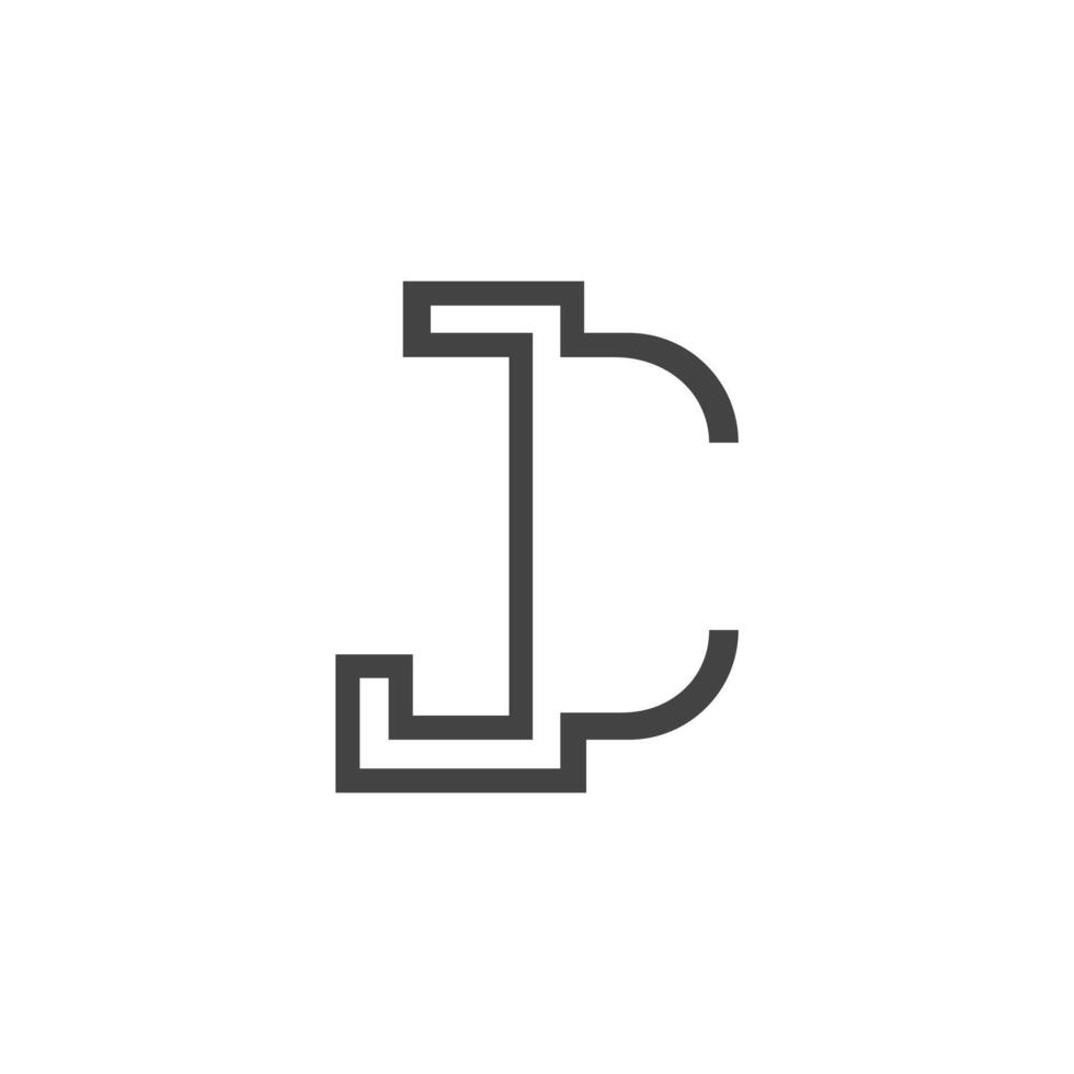 Alphabet letters Initials Monogram logo JC, CJ, J and C vector