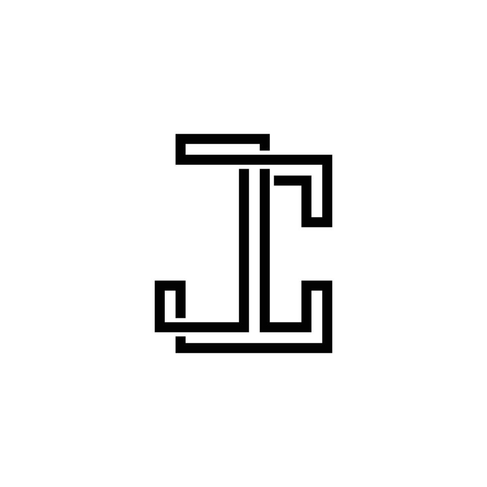 Alphabet letters Initials Monogram logo JC, CJ, J and C vector