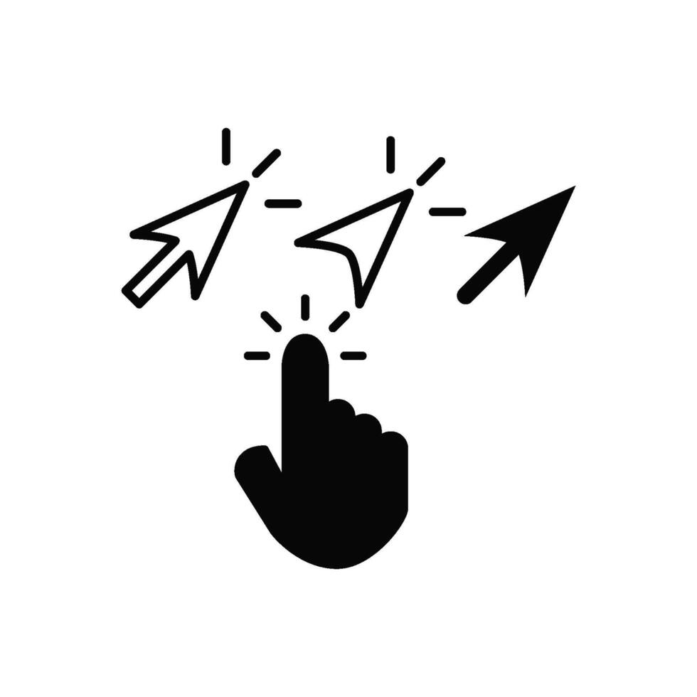 click pointer icon vector design templates