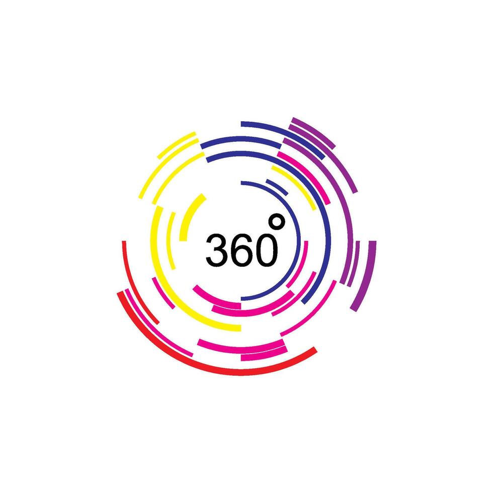 360 degrees icon vector design template