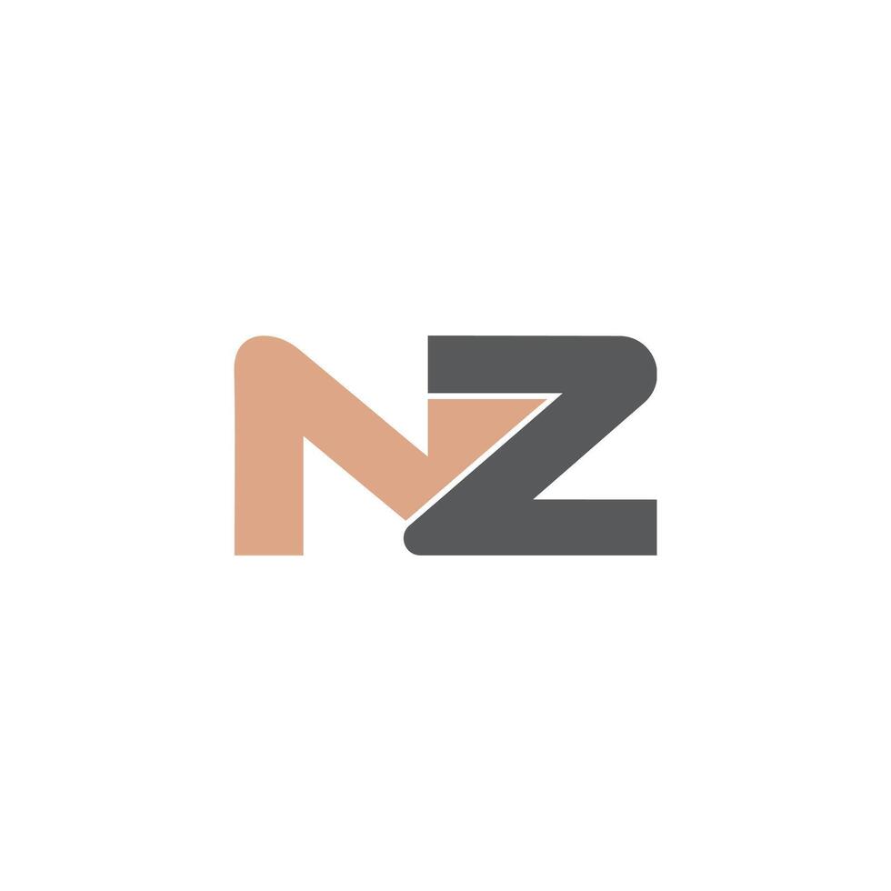 Initials letters logo ZN, NZ, Z and N vector