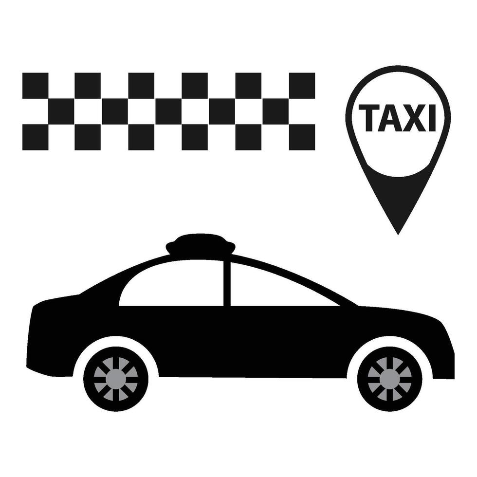 Taxi icono vector diseño modelo