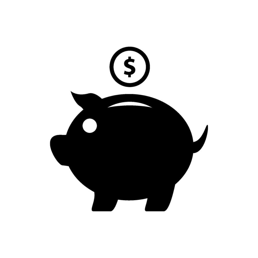 piggy bank icon vector design template
