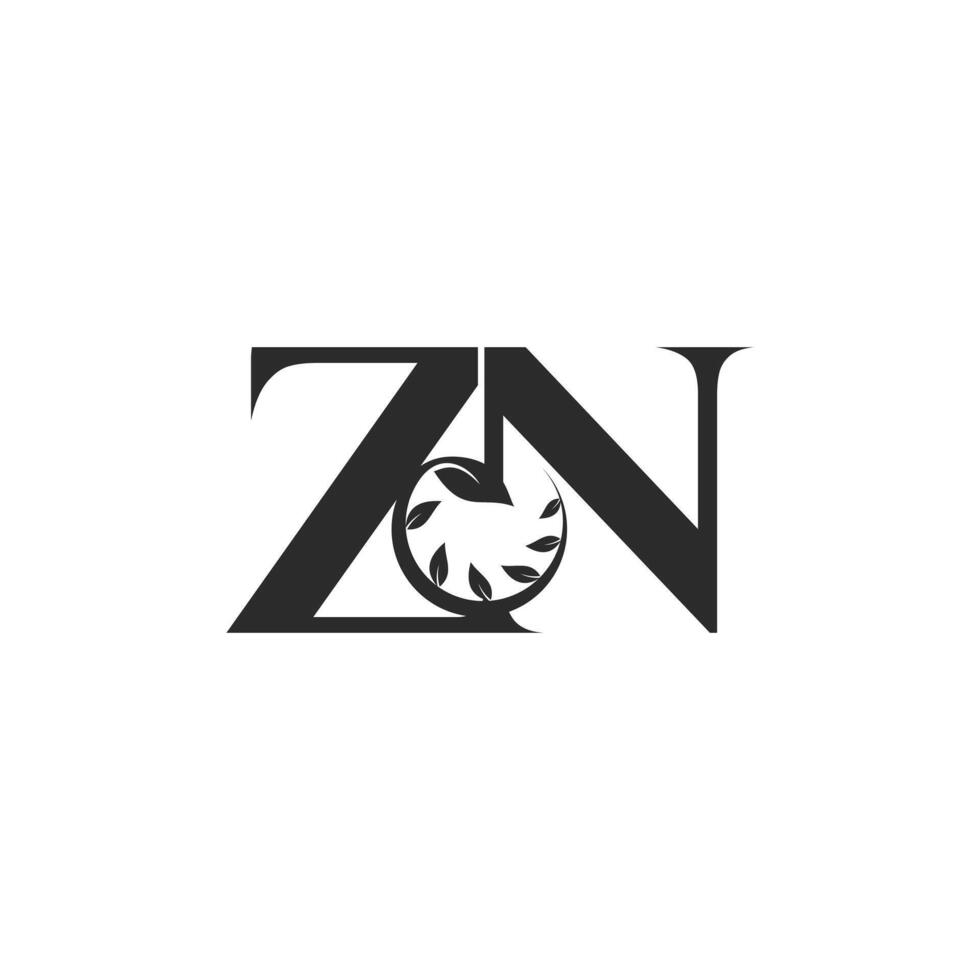 Initials letters logo ZN, NZ, Z and N vector