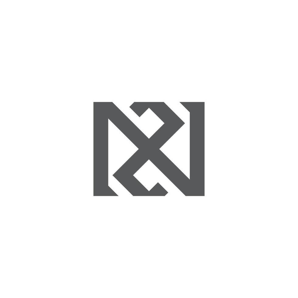 Initials letters logo ZN, NZ, Z and N vector
