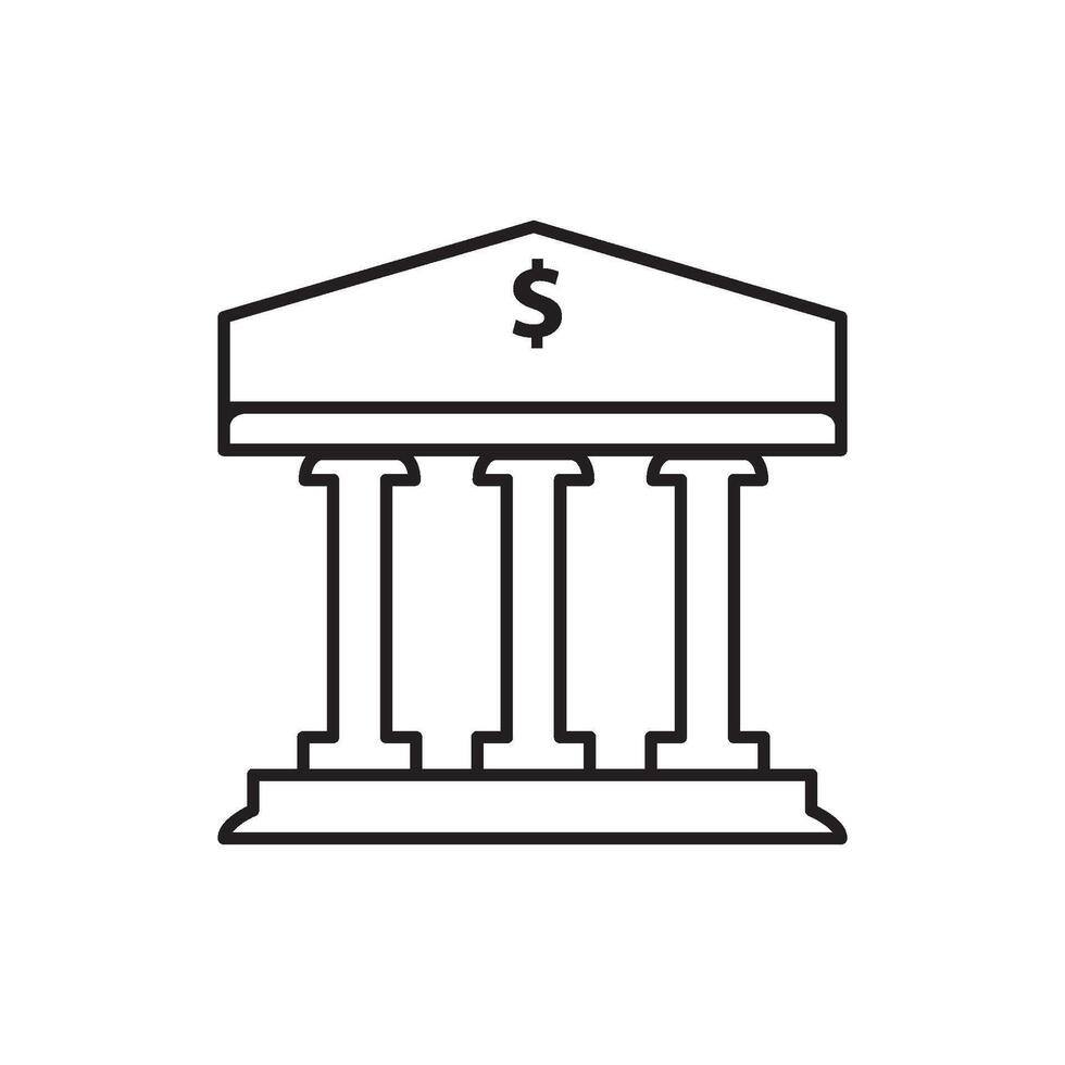 bank icon vector design template