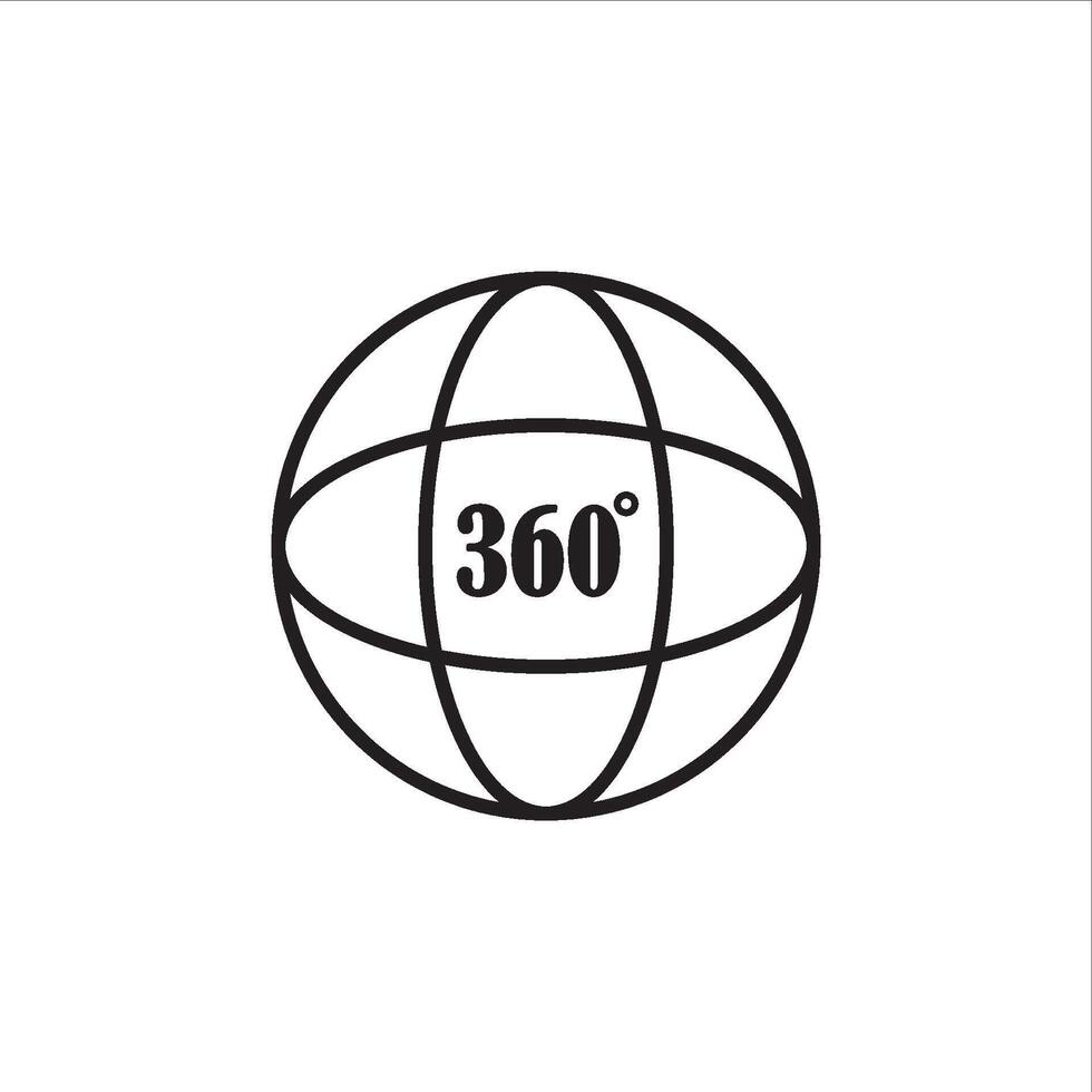 360 degrees icon vector design template