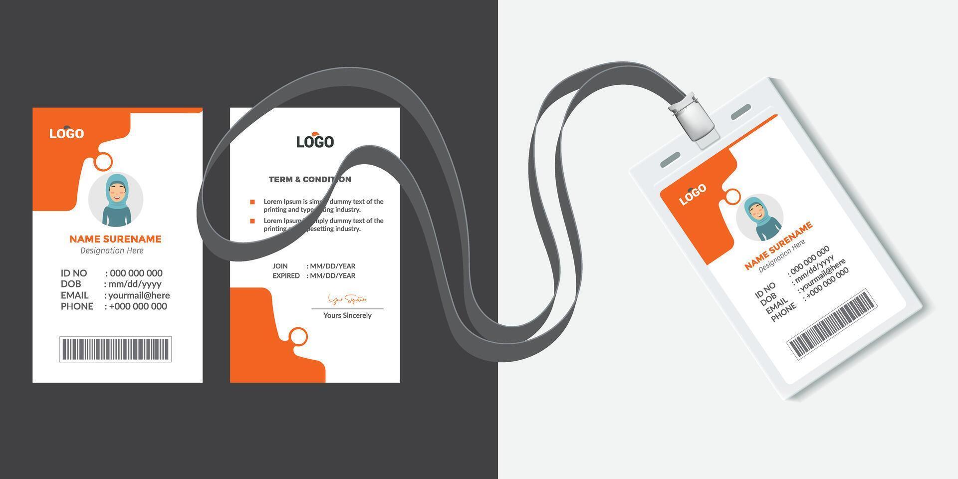 Modern Clean ID Card Template vector