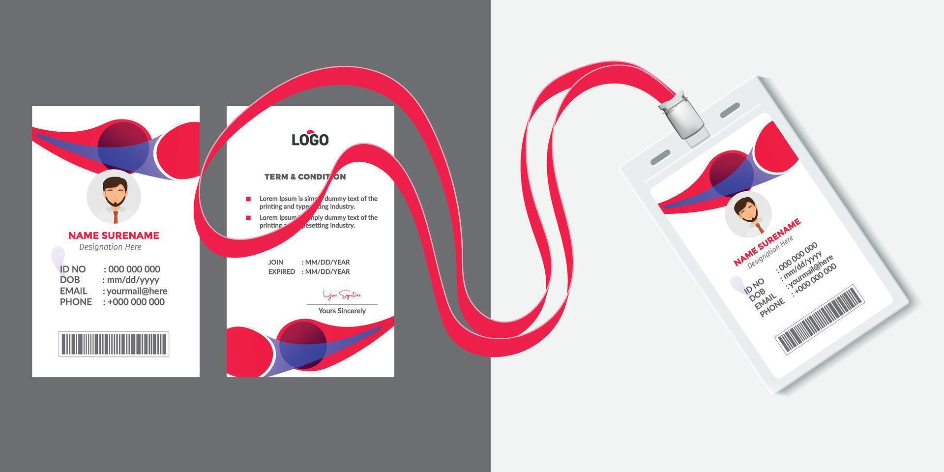 Modern Clean ID Card Template vector