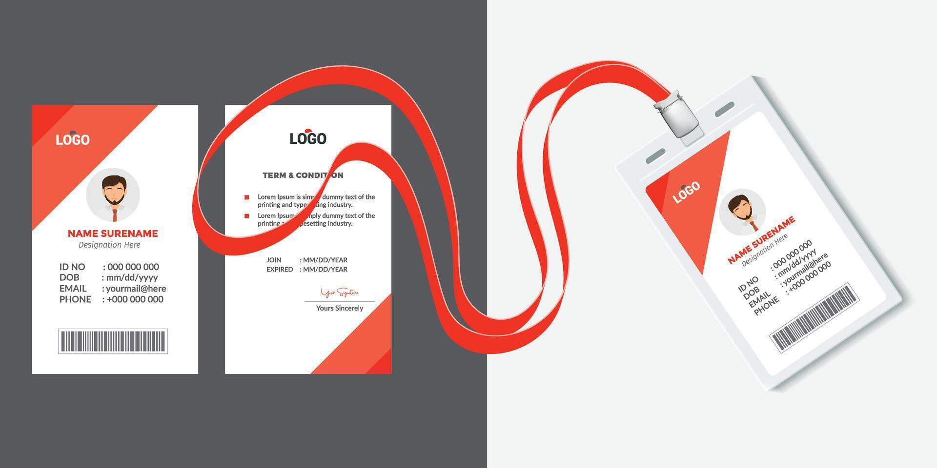 Modern Clean ID Card Template vector