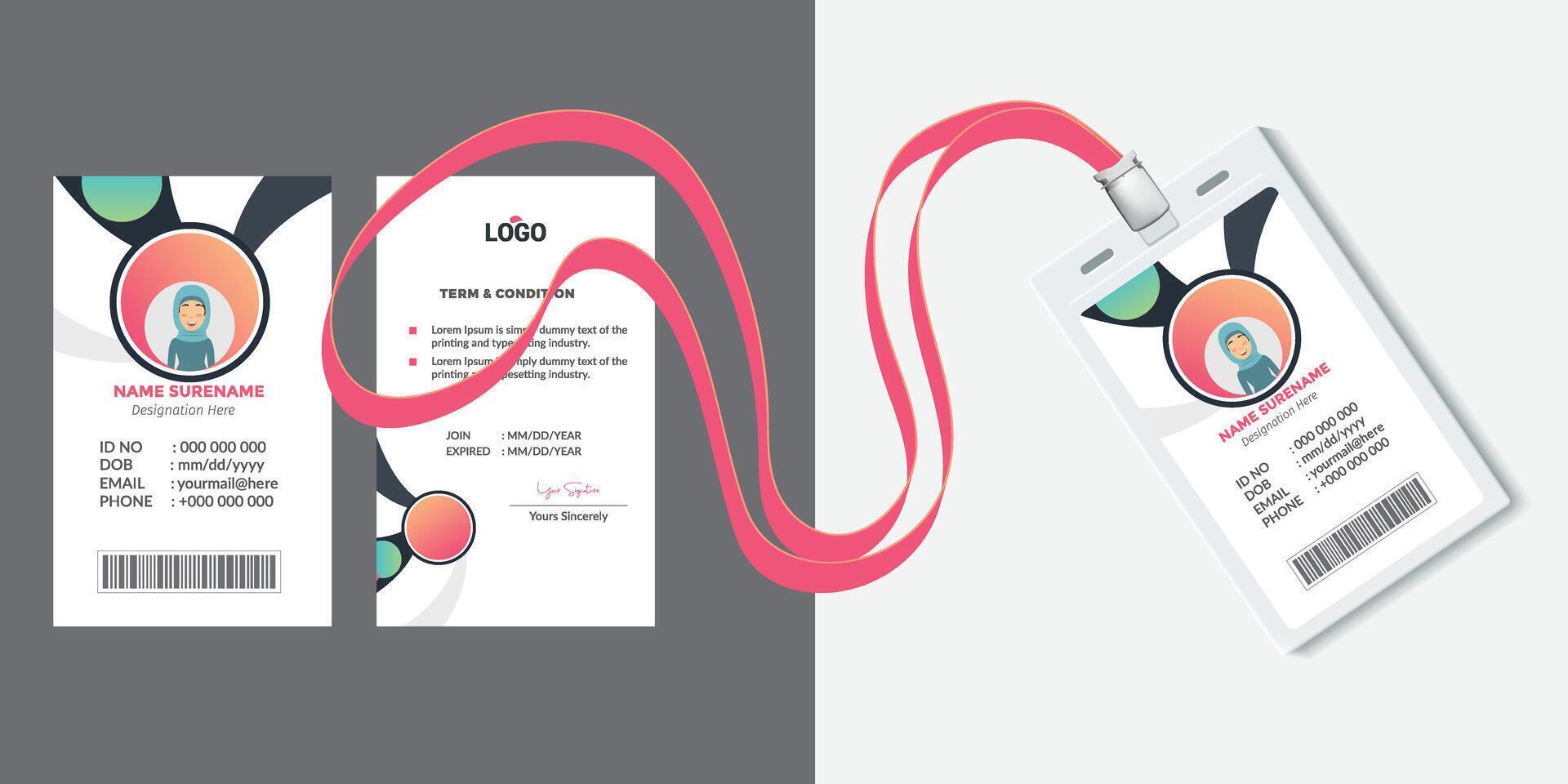 Modern Clean ID Card Template vector