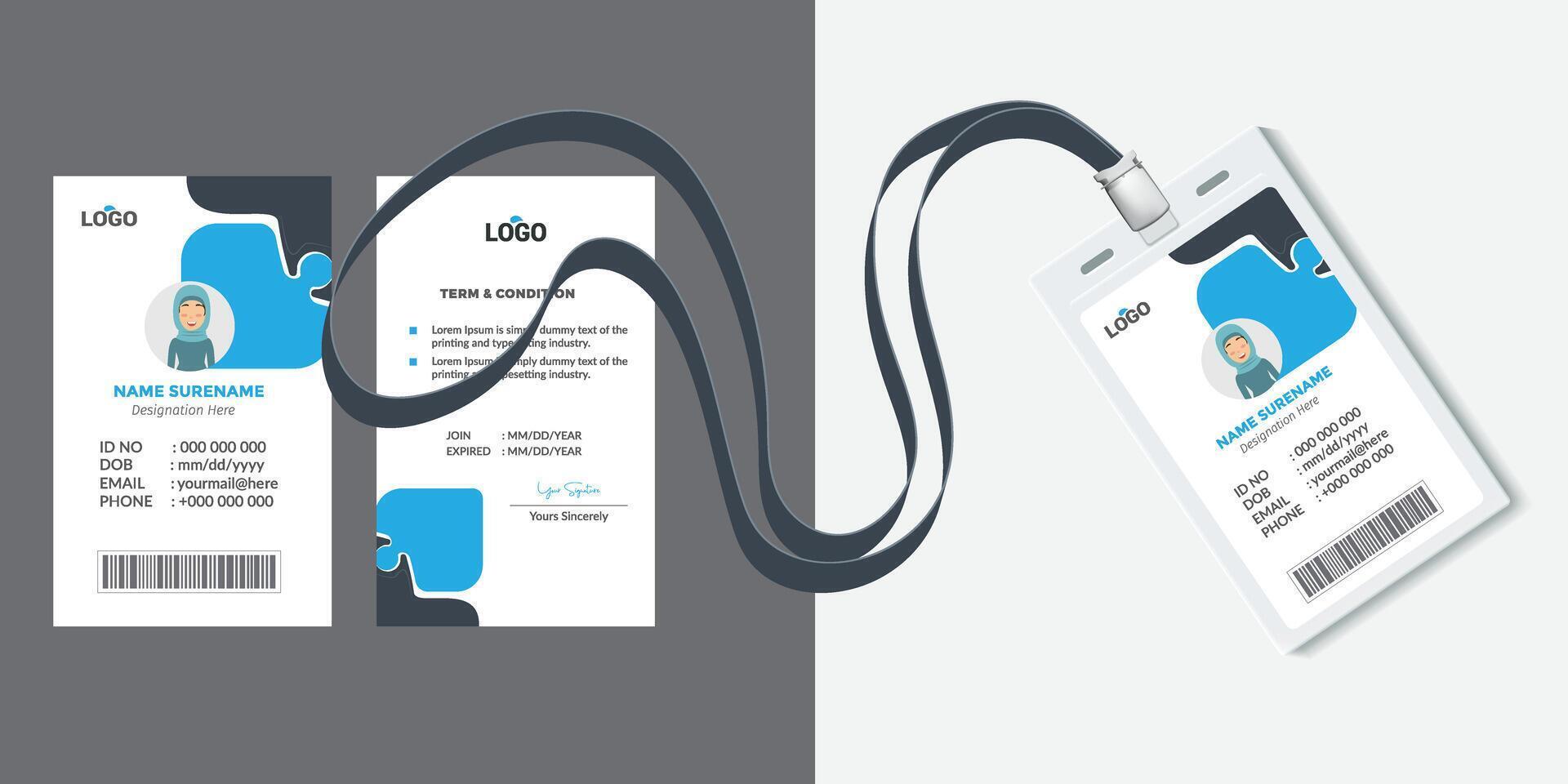 Modern Clean ID Card Template vector