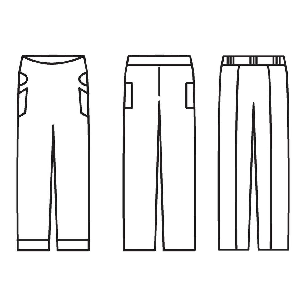 pantalón icono vector diseño plantillas