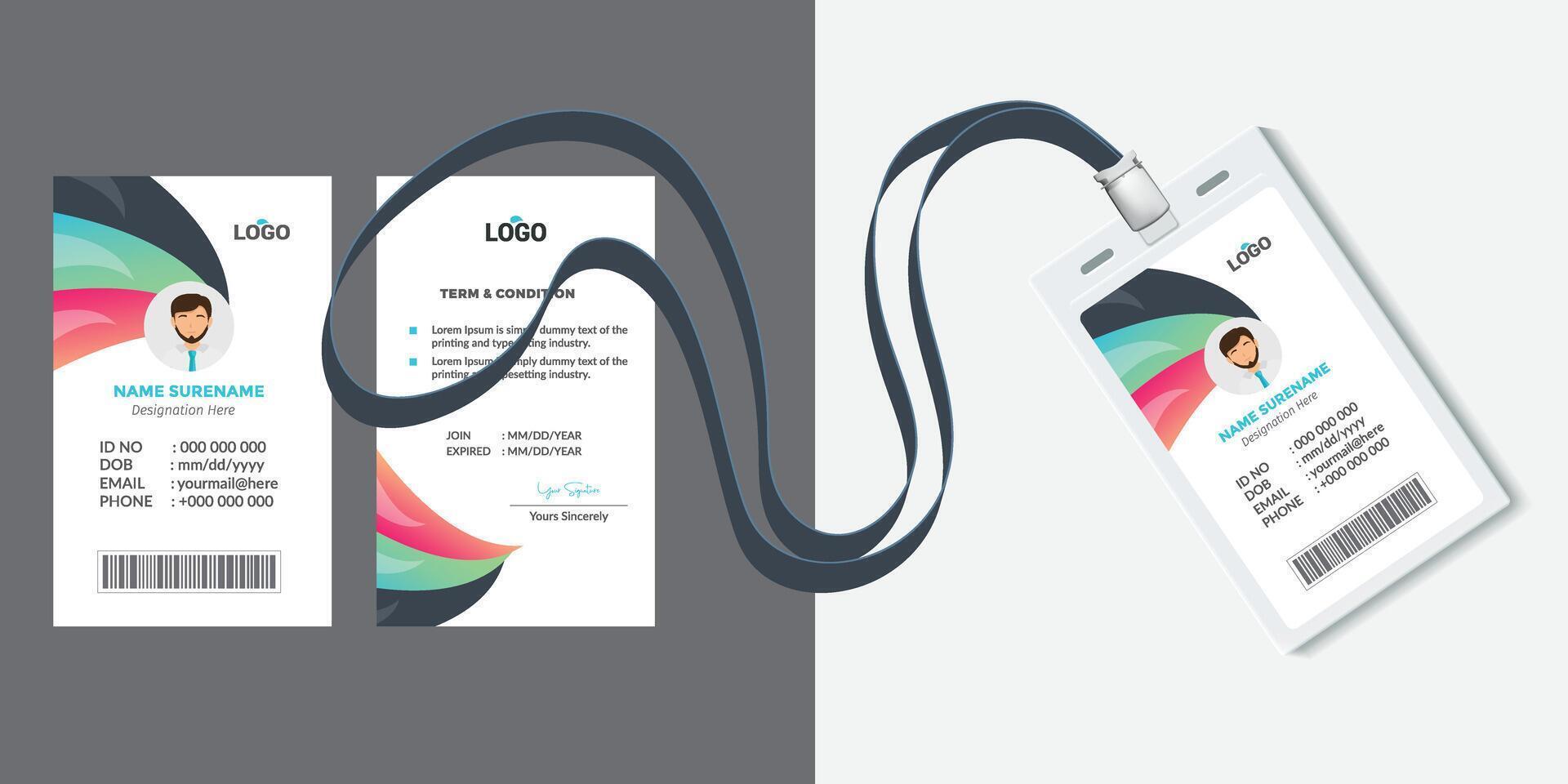 Modern Clean ID Card Template vector