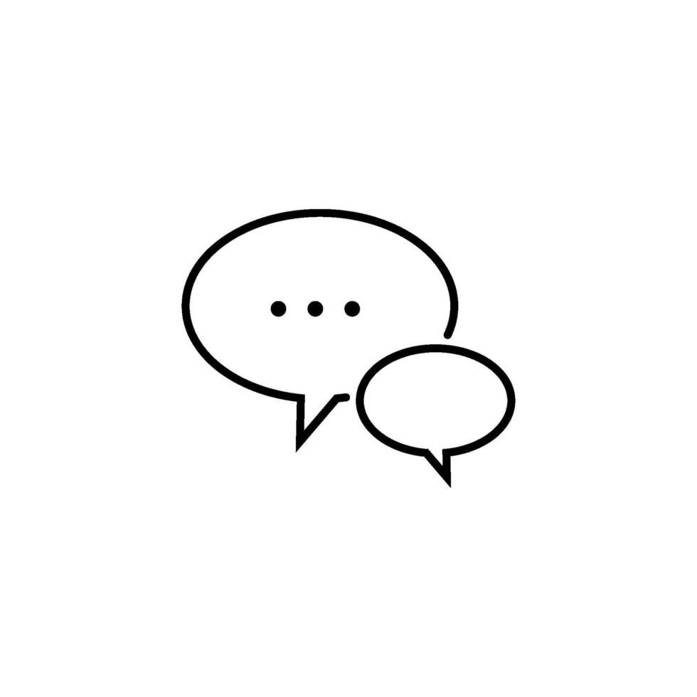 Chat Speech Bubble  Icon vector design templates