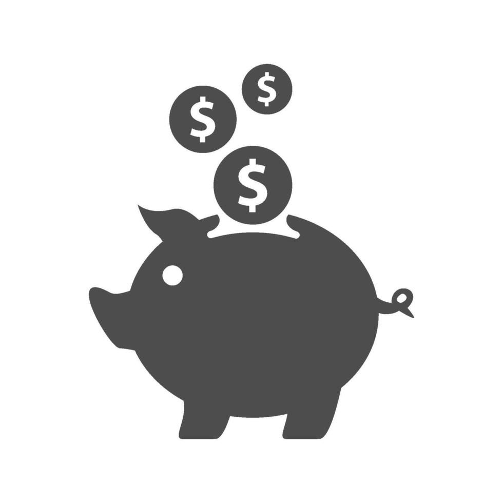 piggy bank icon vector design template