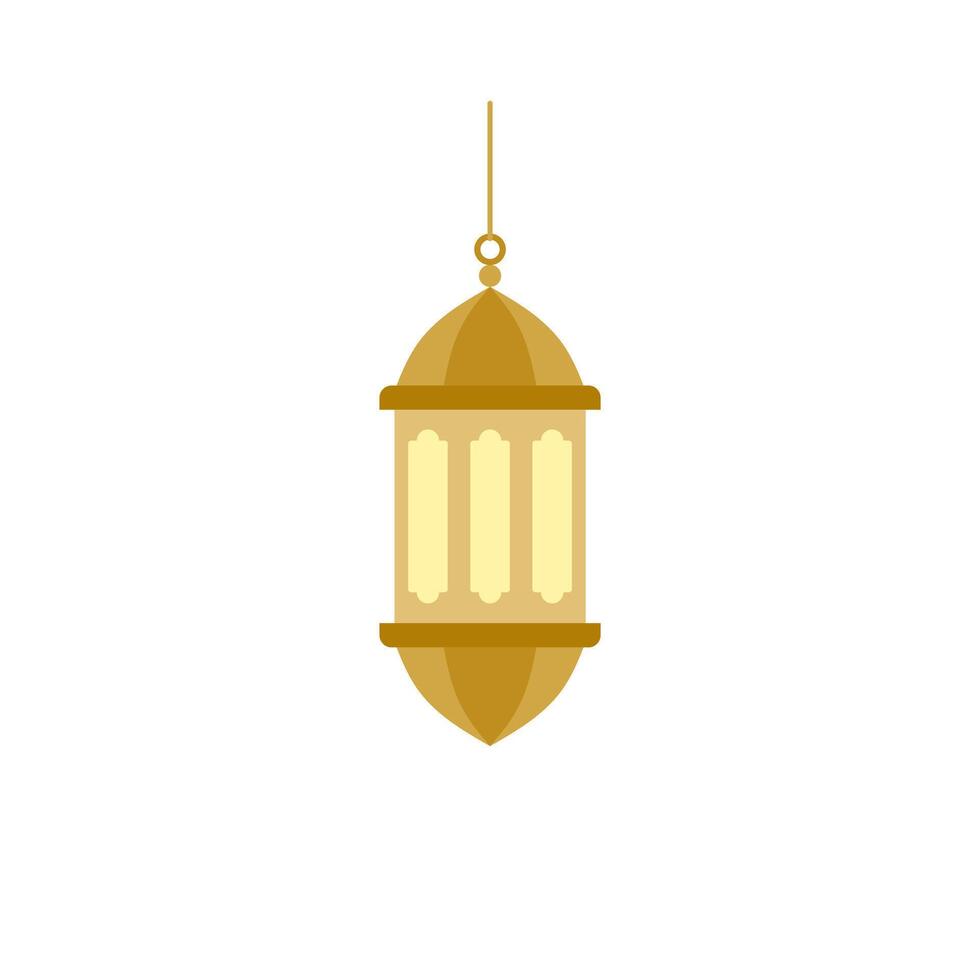 tradicional oriental linterna plano diseño vector ilustración. Arábica musulmán vistoso colgando lámparas, medias lunas y estrellas.