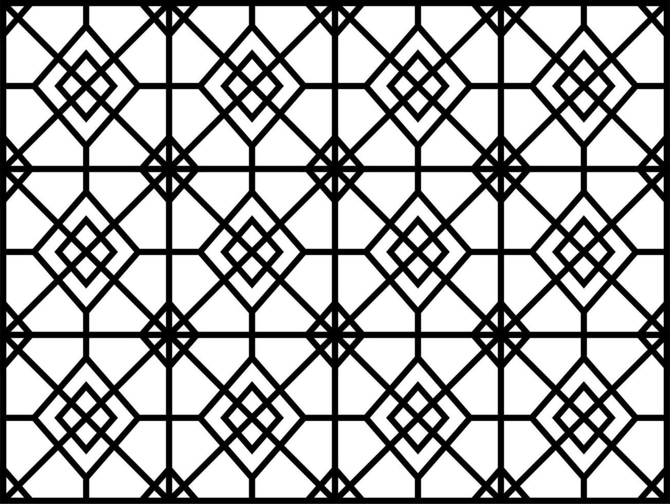 arabic geometric seamless ornament pattern. Monochrome abstract line texture in Arabic style. Decorative vintage lattice background. Abstract ornament for fabric, wrapping. vector