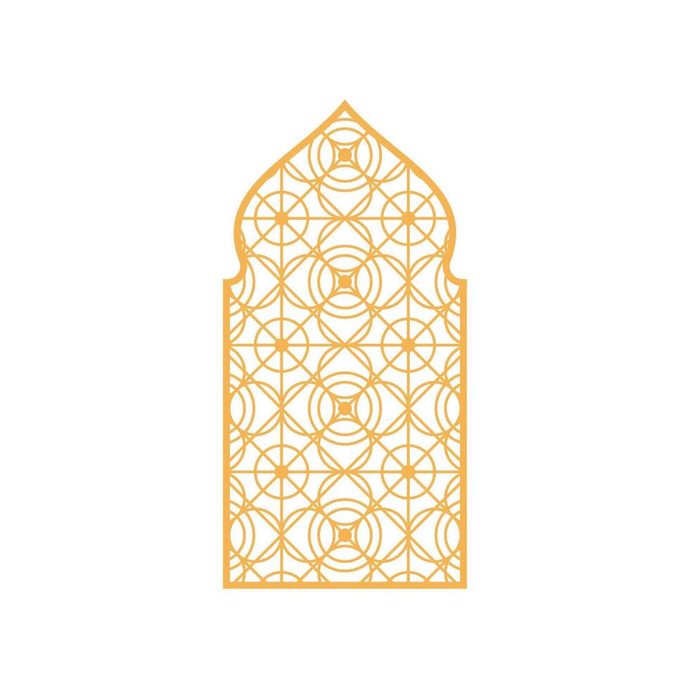 arabic ornamental windows. islamic arch, arabic ornamental traditional muslim vector illustration design. Decorative arabian window with arabesque ornamental patterns, islamic gate indian door.