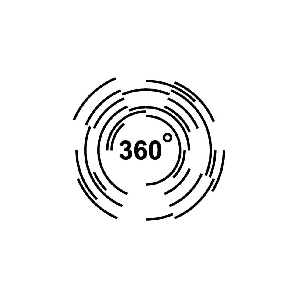 360 degrees icon vector design template