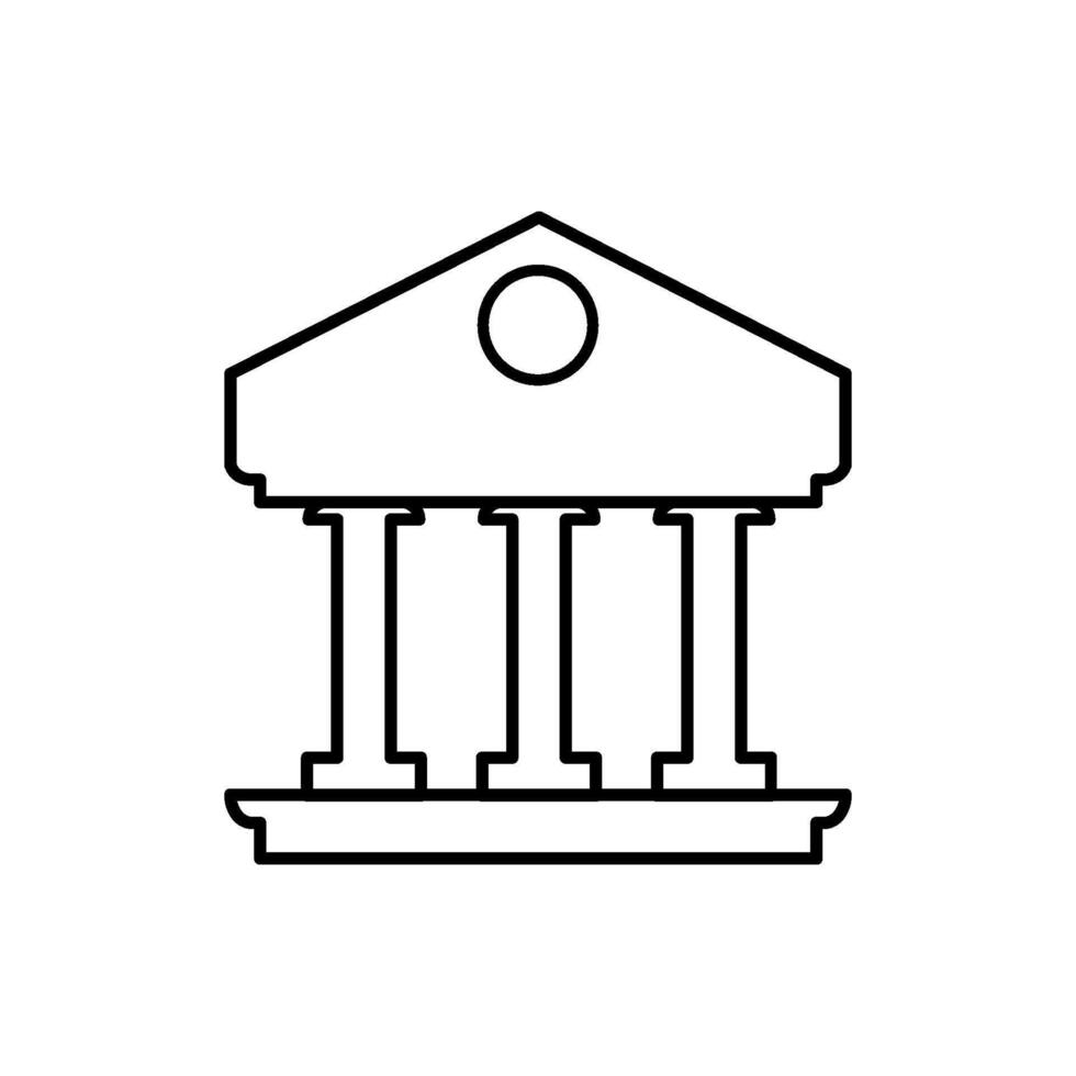 banco icono vector diseño modelo
