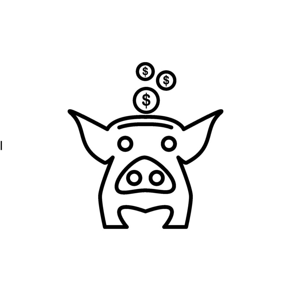 piggy bank icon vector design template