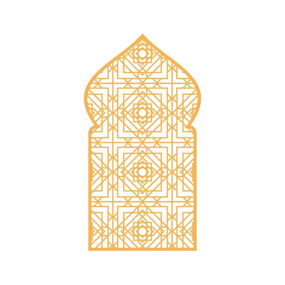 arabic ornamental windows. islamic arch, arabic ornamental traditional muslim vector illustration design. Decorative arabian window with arabesque ornamental patterns, islamic gate indian door.