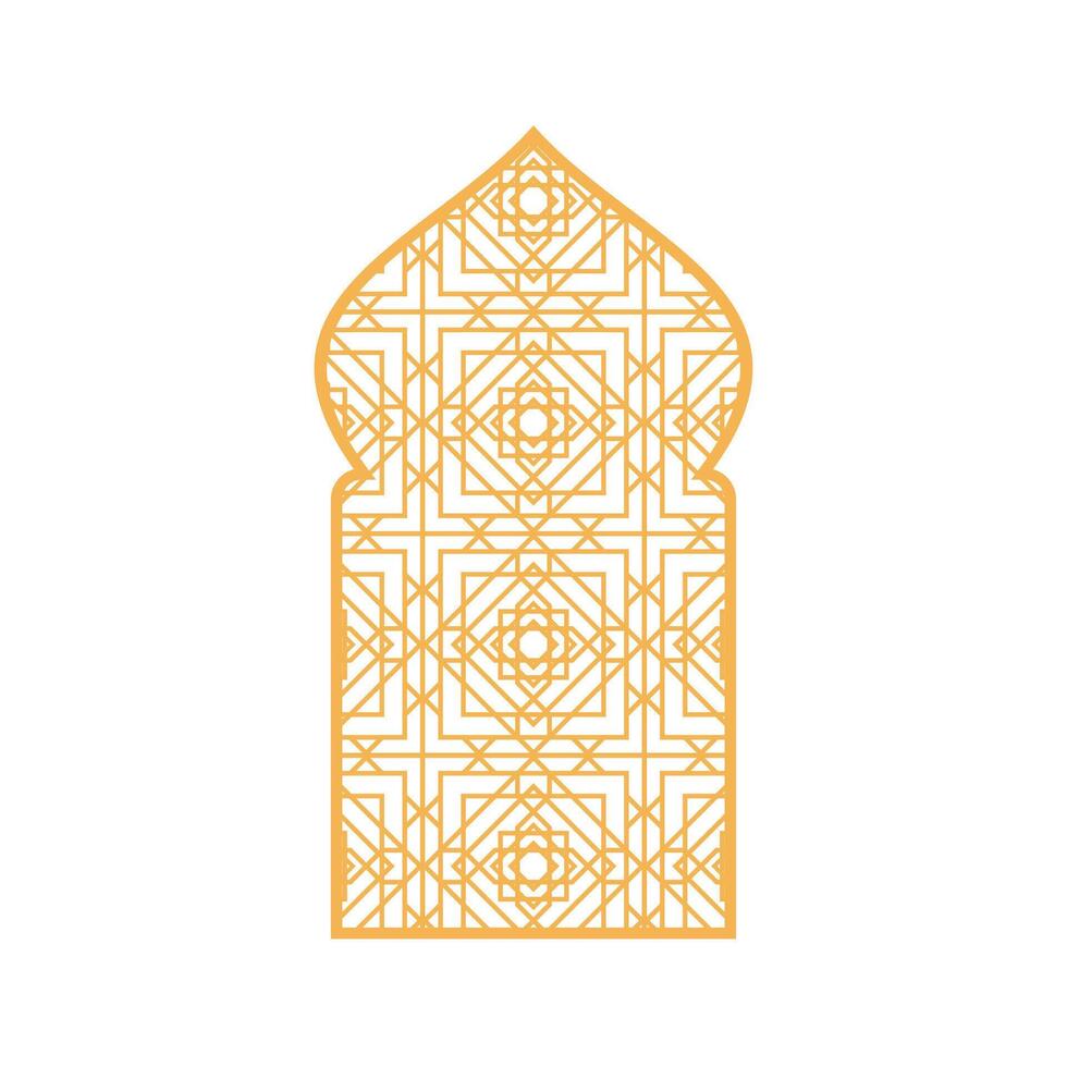 arabic ornamental windows. islamic arch, arabic ornamental traditional muslim vector illustration design. Decorative arabian window with arabesque ornamental patterns, islamic gate indian door.