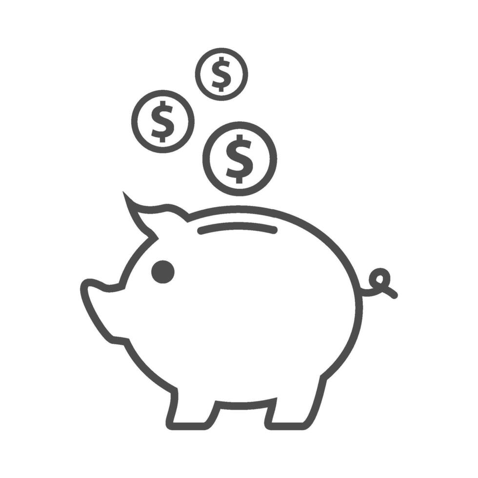 piggy bank icon vector design template