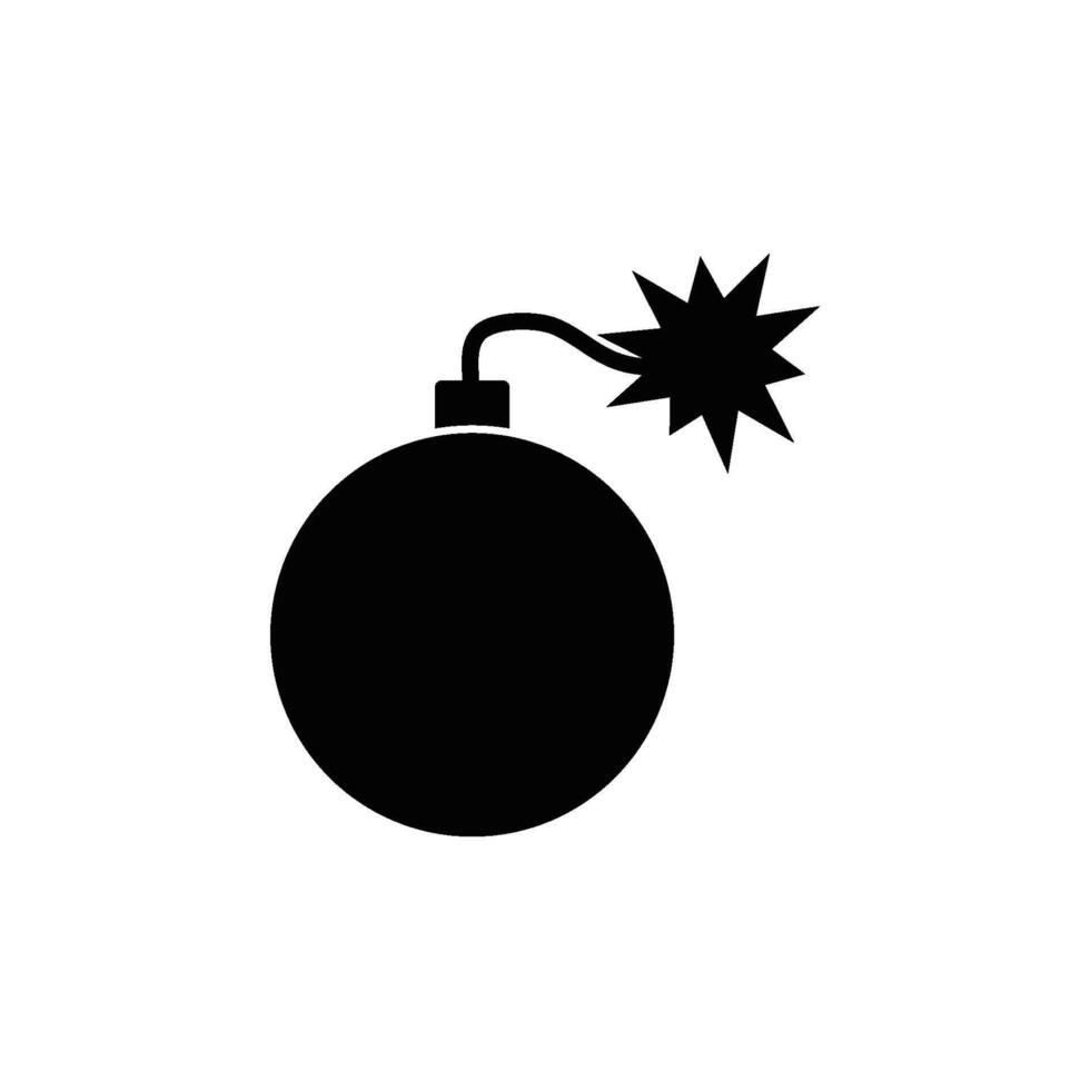 Round bomb icon design template vector