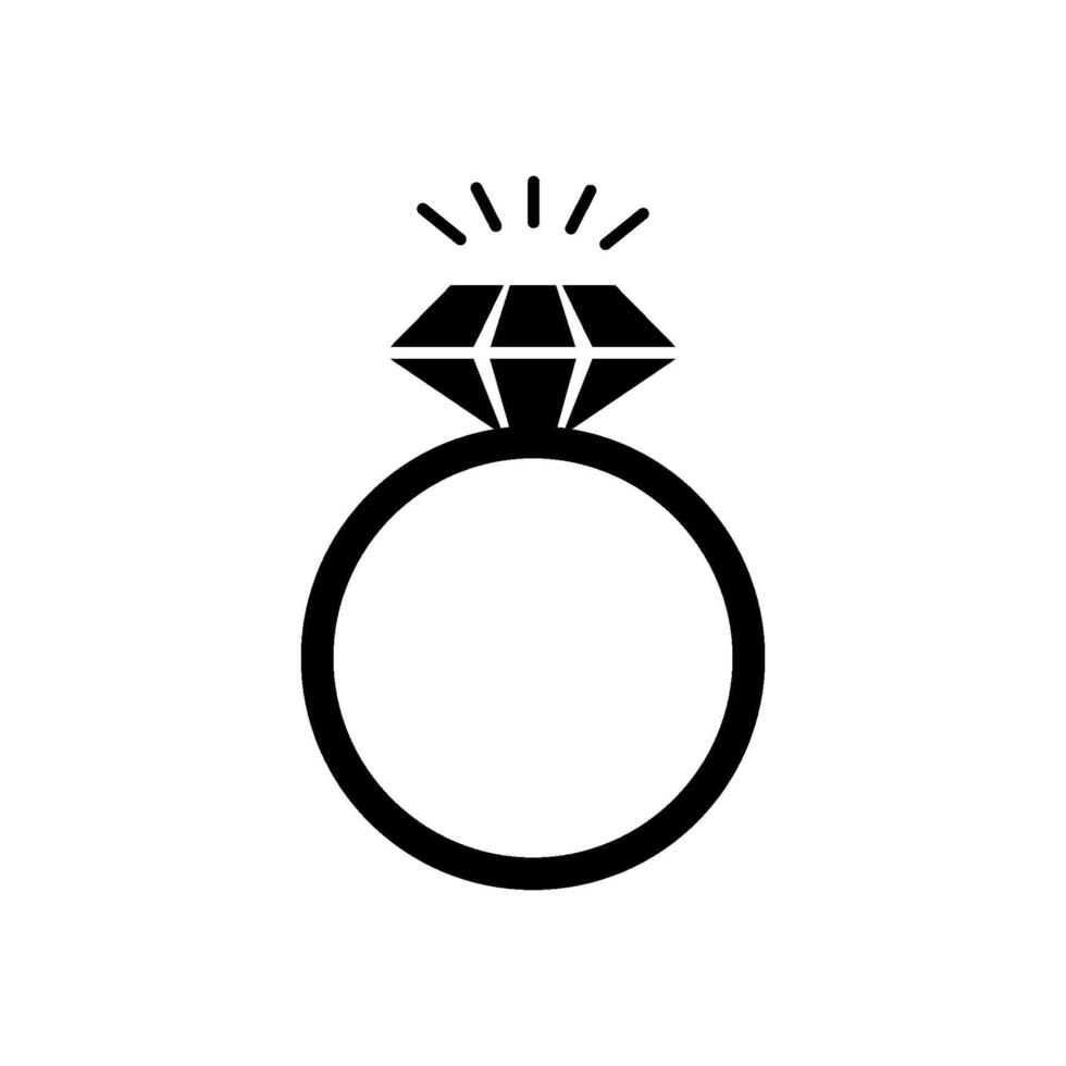 ring diamond icon vector design template