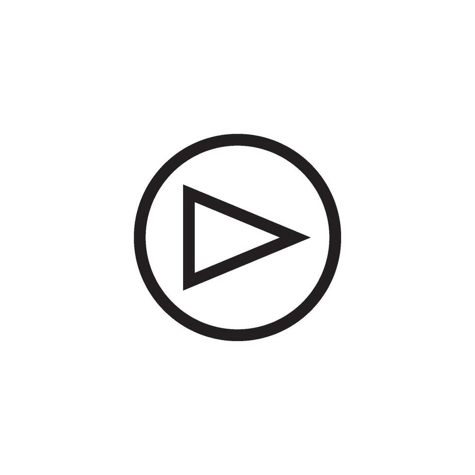 arrow and play button icon vector design template