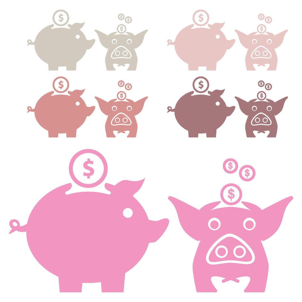 piggy bank icon vector design template
