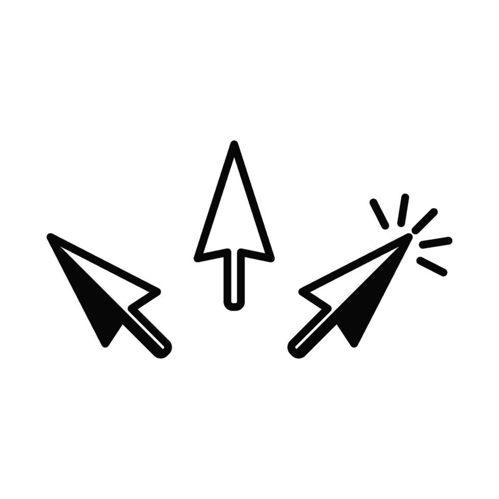 click pointer icon vector design templates