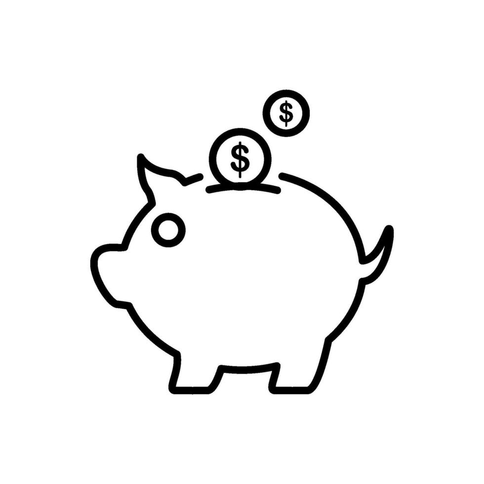 piggy bank icon vector design template