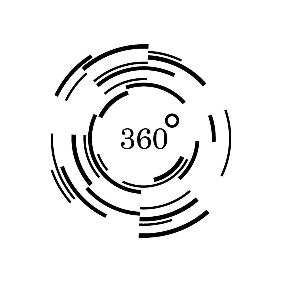 360 degrees icon vector design template