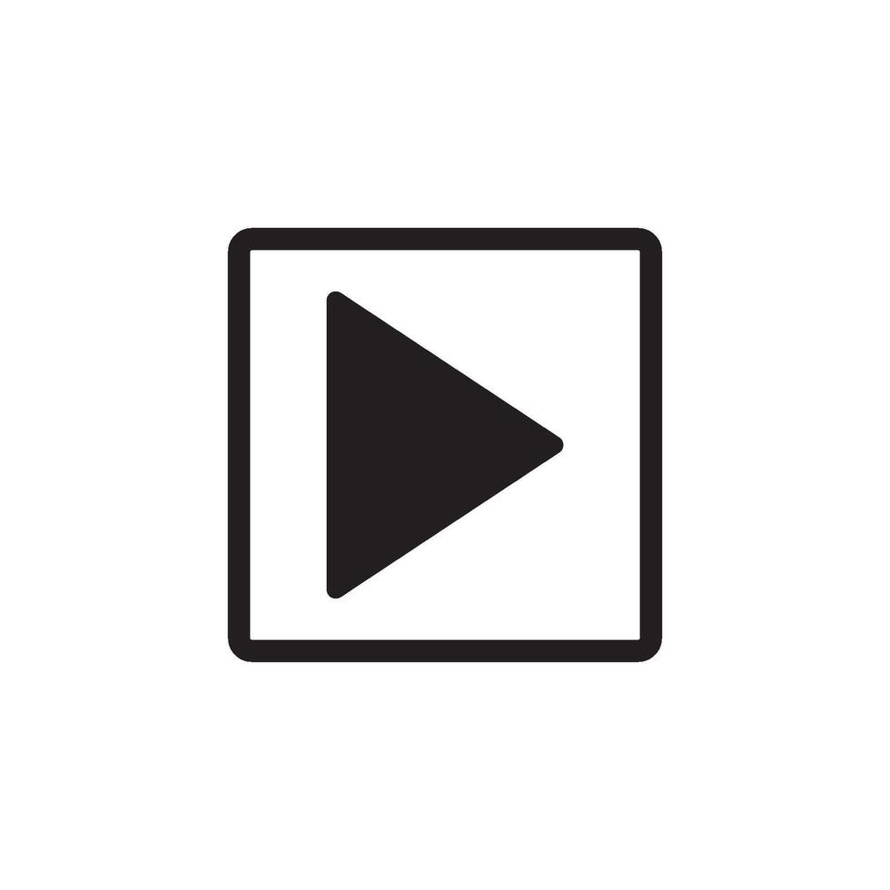 arrow and play button icon vector design template