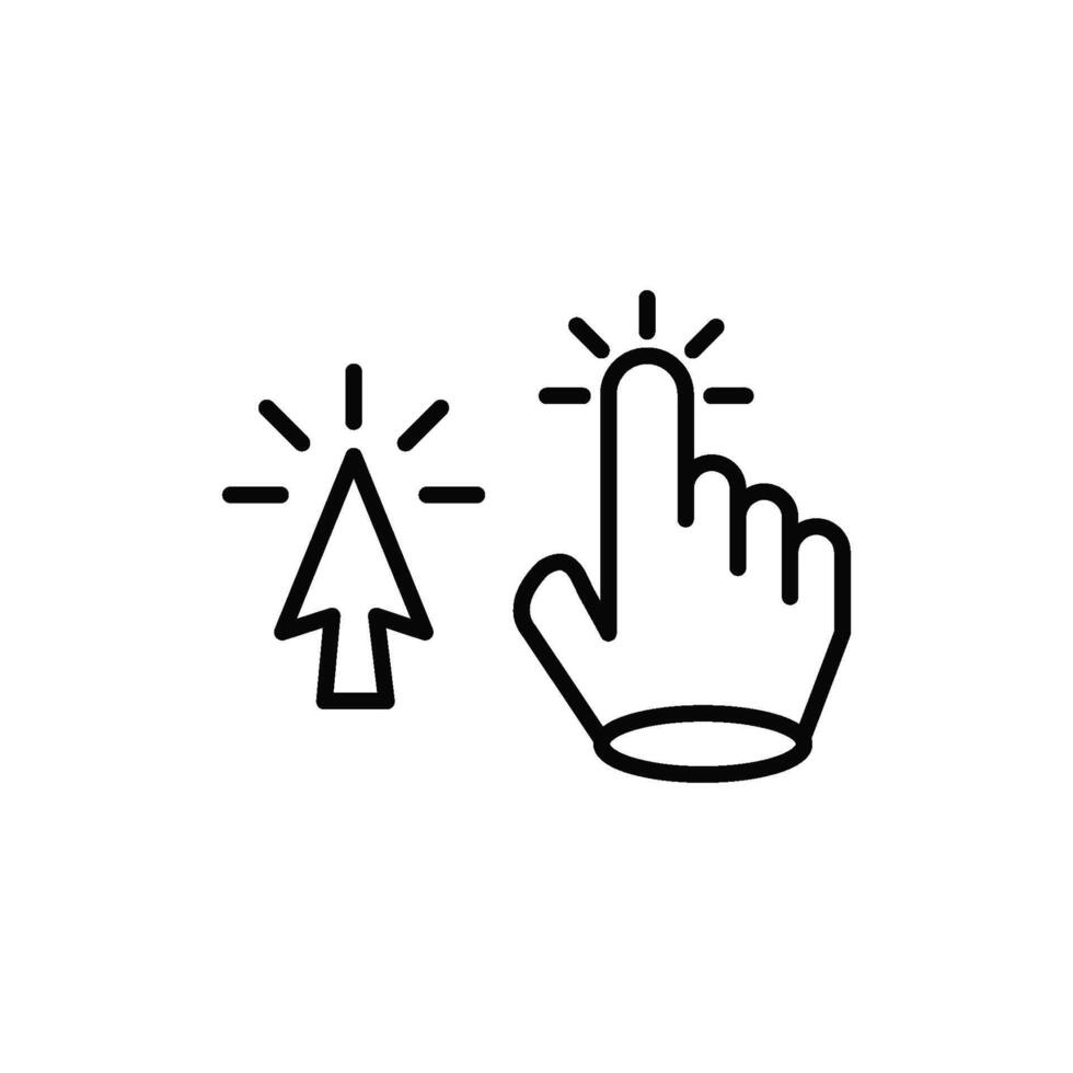 click pointer icon vector design templates