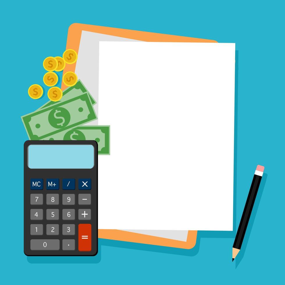 Financial statement paper vector