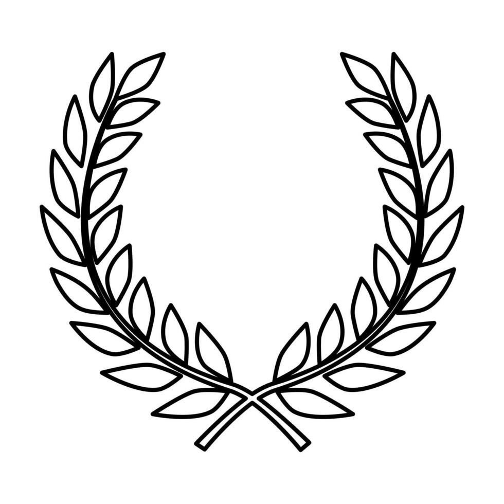 Laurel wreath. award logo vector