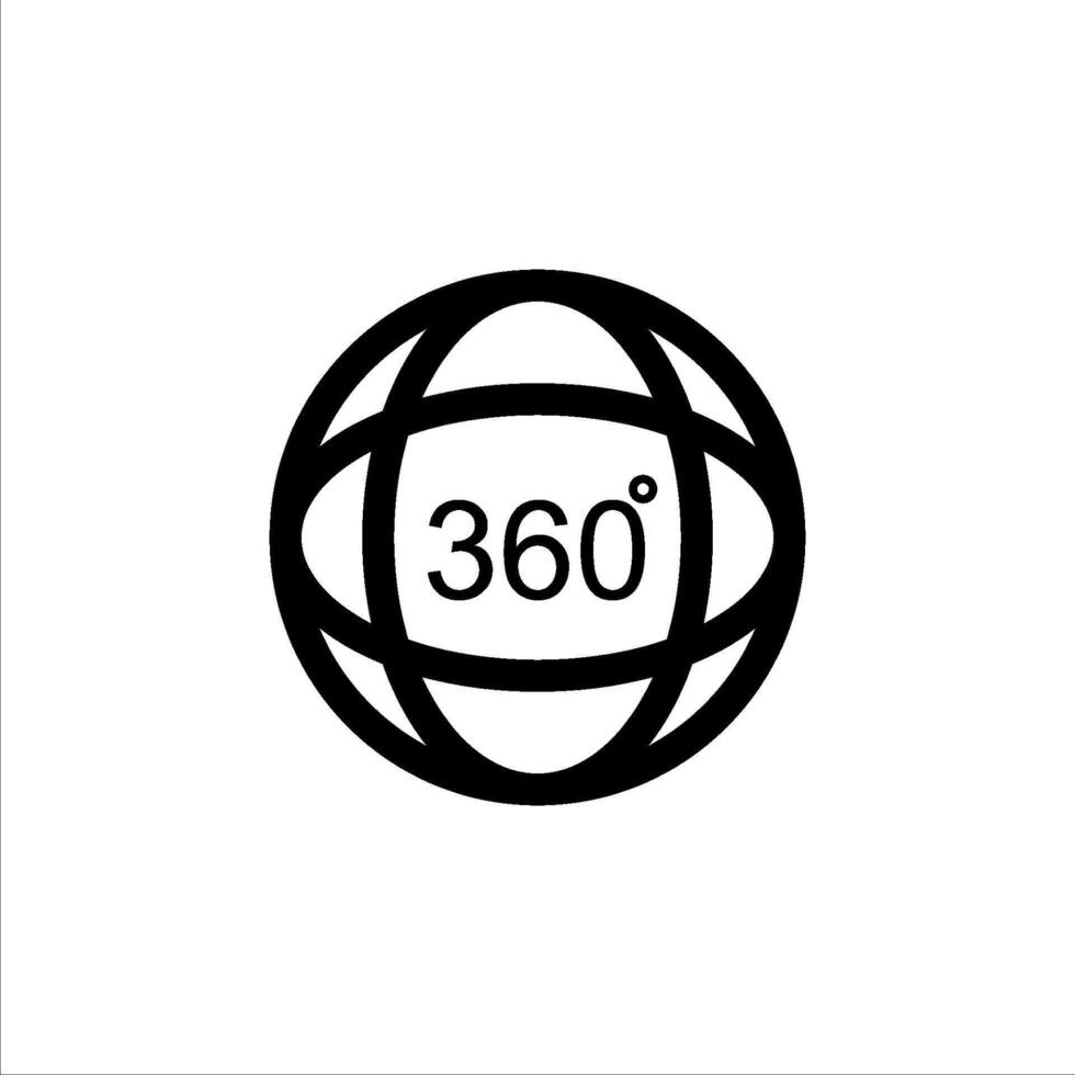 360 degrees icon vector design template