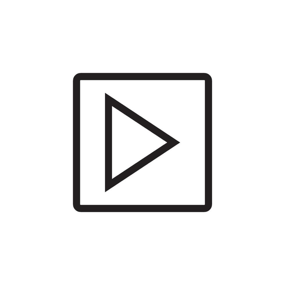arrow and play button icon vector design template