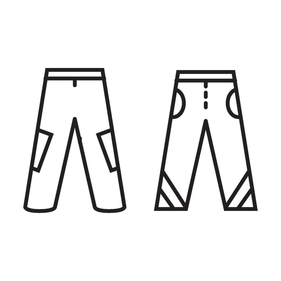 pantalón icono vector diseño plantillas