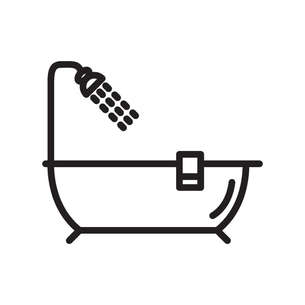 bathtub icon vector design template