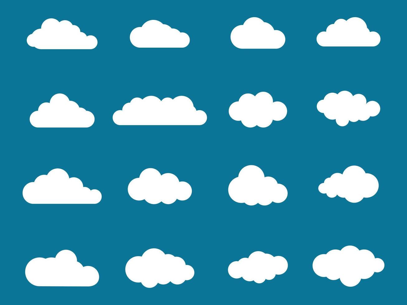 set of clouds. clouds for websites and banners design vector